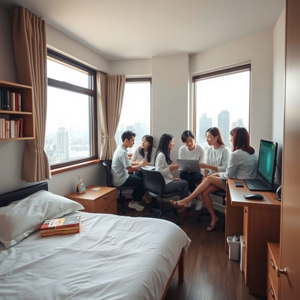 学生向け住居の内部